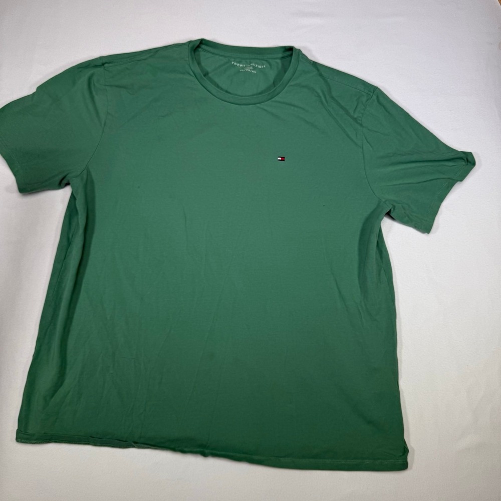 Tommy Hilfiger Mens XXL Green T-Shirt Short Sleeve‎ Casual Tee Top